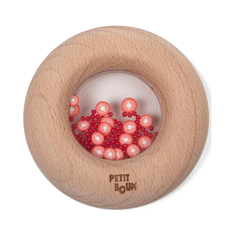 Hochet sensoriel Donut - Tomates - Petit Boum