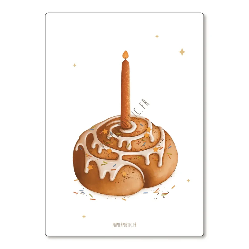 Carte "Cinnamon Roll Anniversaire" - Papier Poetic